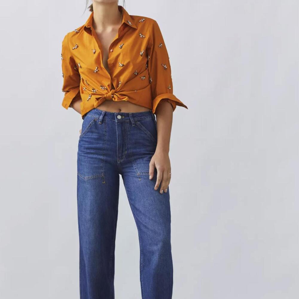 Pilcro from Anthropologie The Forager Relaxed Straight Denim Jeans - Size - 28